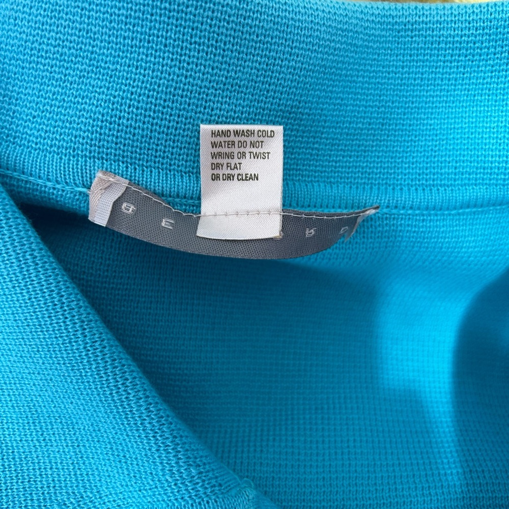NWT 250.00 Belford 100% Pima Cotton turquoise jacket size large - Picture 4 of 7